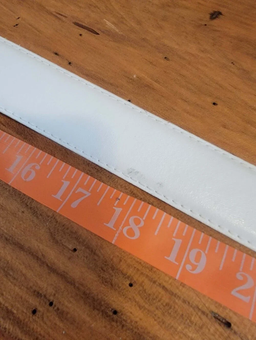 Kelly & Lang White Leather Belt Sz M